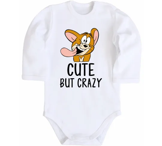 Детский боди Cute but crazy Белый фото