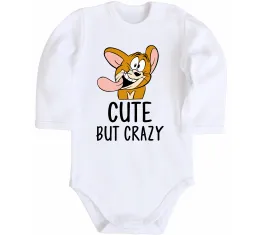 Детский боди Cute but crazy Белый фото