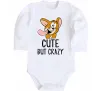 Детский боди Cute but crazy Белый фото