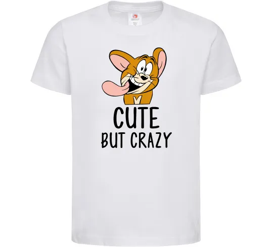 Детская футболка Cute but crazy Белый фото