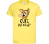 Детская футболка Cute but crazy Лимонный фото