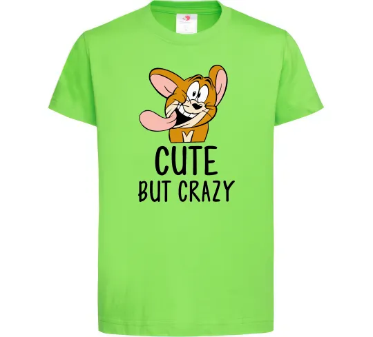 Детская футболка Cute but crazy Лаймовый фото