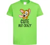 Детская футболка Cute but crazy Лаймовый фото