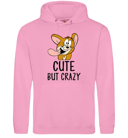 Женская толстовка (худи) Cute but crazy Розовый фото