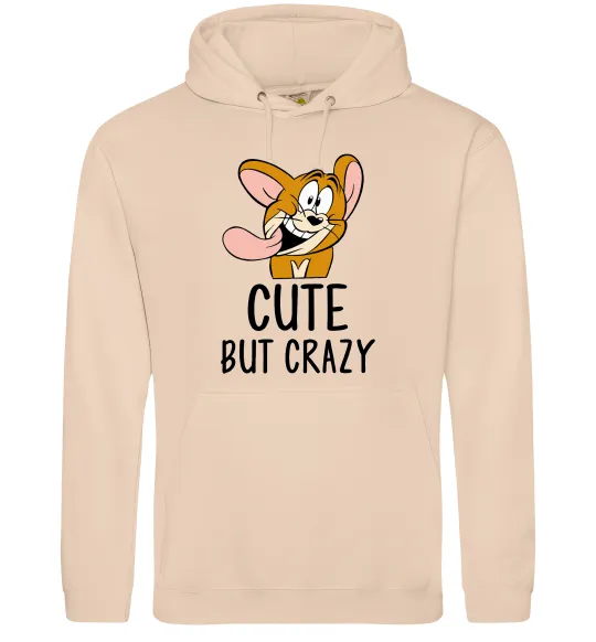 Женская толстовка (худи) Cute but crazy Песочный фото