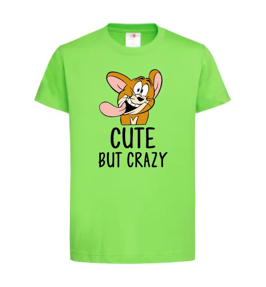 Детская футболка Cute but crazy Лаймовый фото