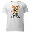 Мужская премиум футболка Cute but crazy Белый фото