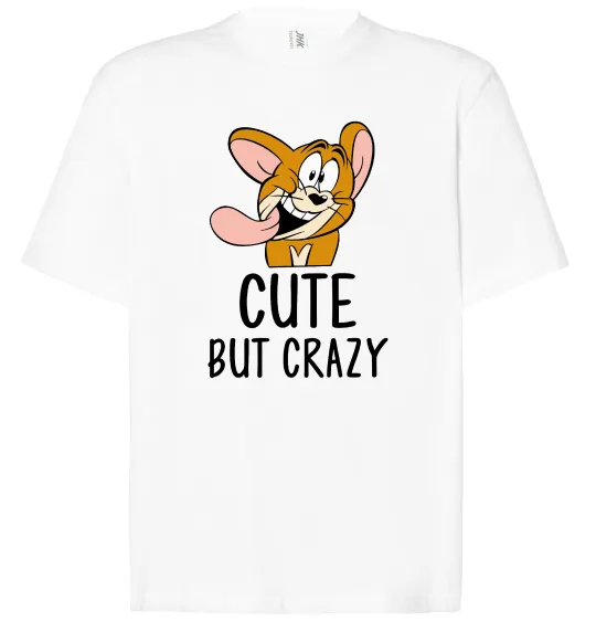 Футболка Оверсайз Cute but crazy Белый фото