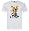Мужская футболка Cute but crazy Белый фото