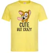 Мужская футболка Cute but crazy Лимонный фото
