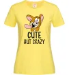 Женская футболка Cute but crazy Лимонный фото