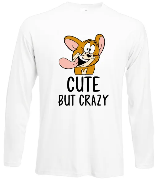 Лонгслив Cute but crazy Белый фото
