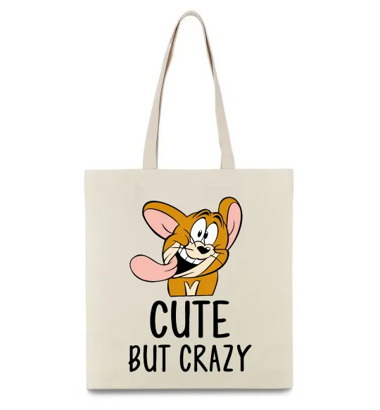 Эко-сумка Cute but crazy Бежевый фото
