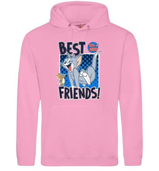 Мужская толстовка (худи) Tom and Jerry Best friends Розовый фото