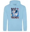 Мужская толстовка (худи) Tom and Jerry Best friends Голубой фото