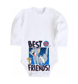 Детский боди Tom and Jerry Best friends Белый фото