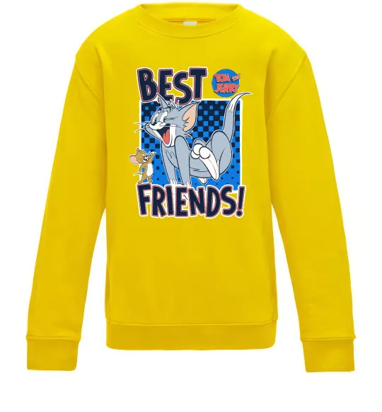 Детский Свитшот Tom and Jerry Best friends Солнечно желтый фото