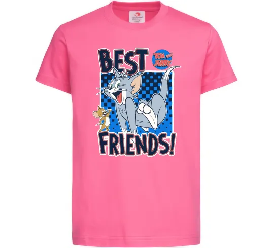 Детская футболка Tom and Jerry Best friends Ярко-розовый фото