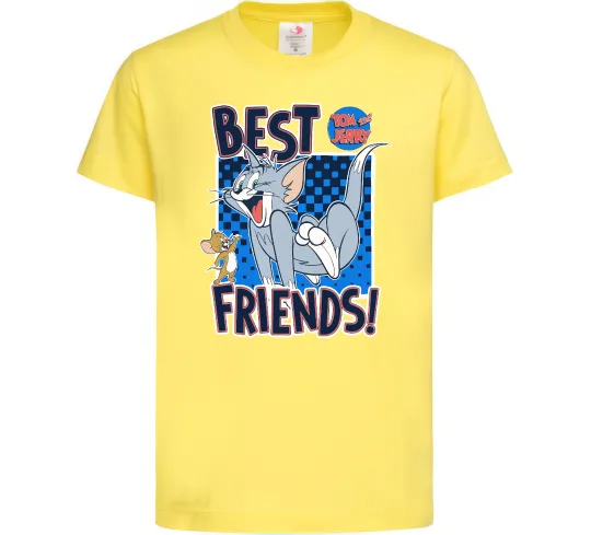 Детская футболка Tom and Jerry Best friends Лимонный фото
