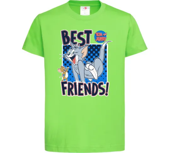 Детская футболка Tom and Jerry Best friends Лаймовый фото