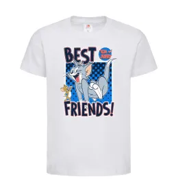 Детская футболка Tom and Jerry Best friends Белый фото