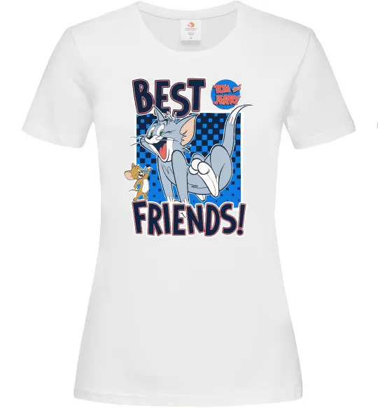 Женская футболка Tom and Jerry Best friends Белый фото