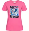 Женская футболка Tom and Jerry Best friends Ярко-розовый фото