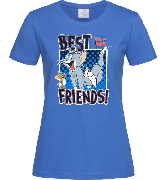 Женская футболка Tom and Jerry Best friends Ярко-синий фото