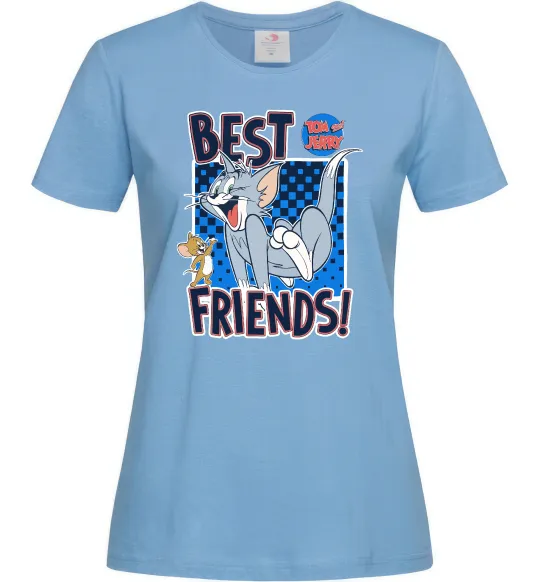 Женская футболка Tom and Jerry Best friends Голубой фото