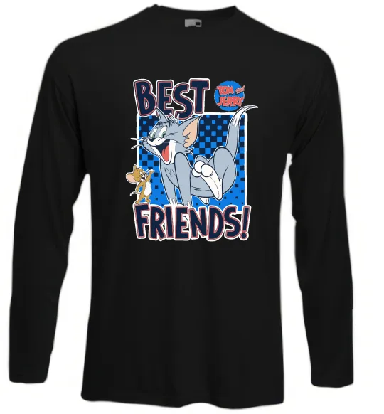 Лонгслив Tom and Jerry Best friends Черный фото