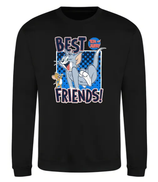 Свитшот Tom and Jerry Best friends Черный фото