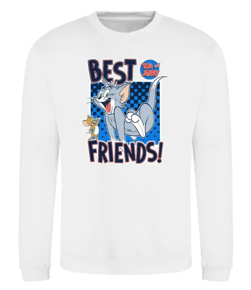 Свитшот Tom and Jerry Best friends Белый фото