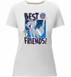 Женская премиум футболка Tom and Jerry Best friends Белый фото