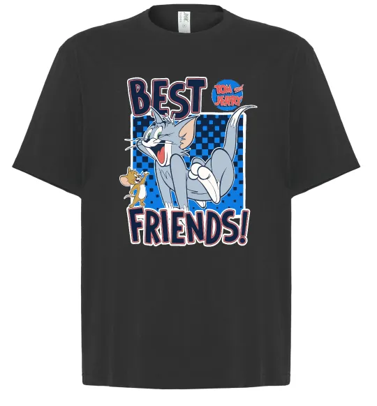 Футболка Оверсайз Tom and Jerry Best friends Черный фото