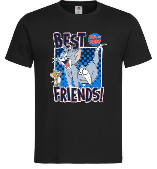 Мужская футболка Tom and Jerry Best friends Черный фото