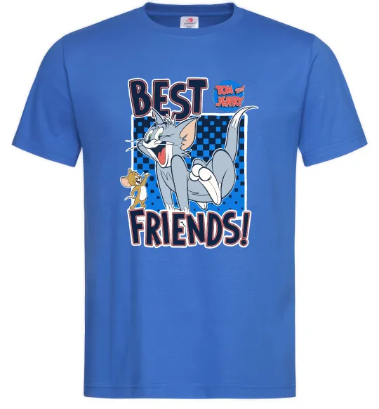 Мужская футболка Tom and Jerry Best friends Ярко-синий фото