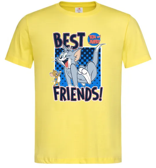 Мужская футболка Tom and Jerry Best friends Лимонный фото