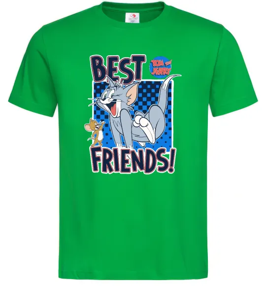 Мужская футболка Tom and Jerry Best friends Зеленый фото