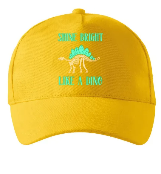 Кепка Shine bright like a dino Солнечно желтый фото