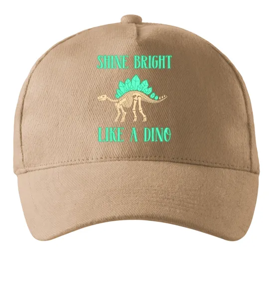 Кепка Shine bright like a dino Песочный фото