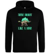Чоловіча толстовка (худі) Shine bright like a dino Чорний фото