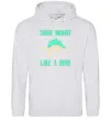 Чоловіча толстовка (худі) Shine bright like a dino Сірий меланж фото