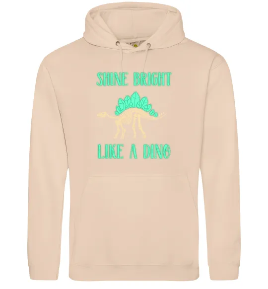 Чоловіча толстовка (худі) Shine bright like a dino Пісочний фото