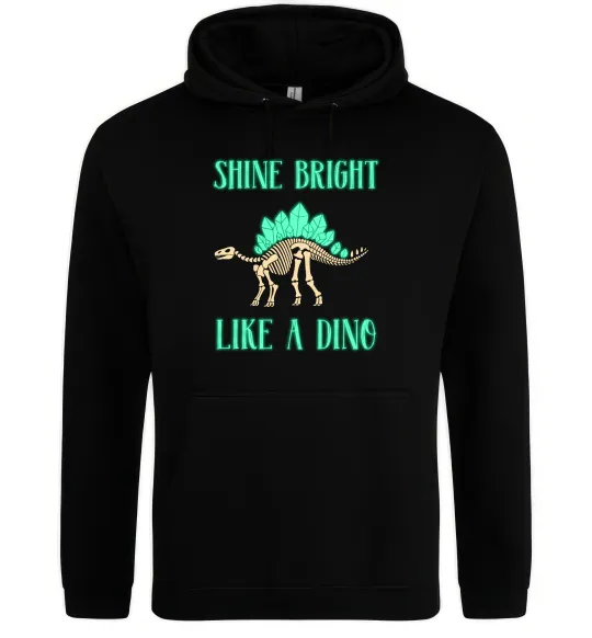 Жіноча толстовка (худі) Shine bright like a dino Чорний фото