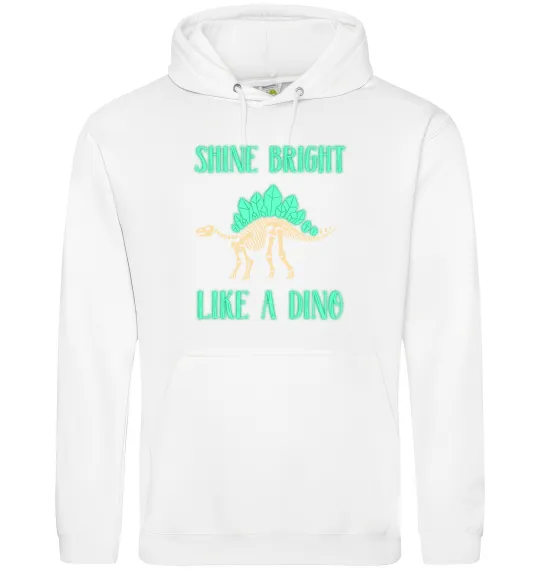 Жіноча толстовка (худі) Shine bright like a dino Білий фото