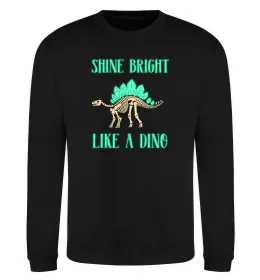 Свитшот Shine bright like a dino Черный фото