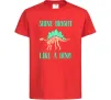 Дитяча футболка Shine bright like a dino Червоний фото