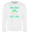 Світшот Shine bright like a dino Білий фото