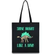 Эко-сумка Shine bright like a dino Черный фото