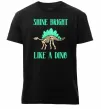 Мужская премиум футболка Shine bright like a dino Черный фото